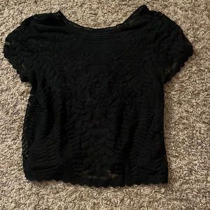 Black see through shirt